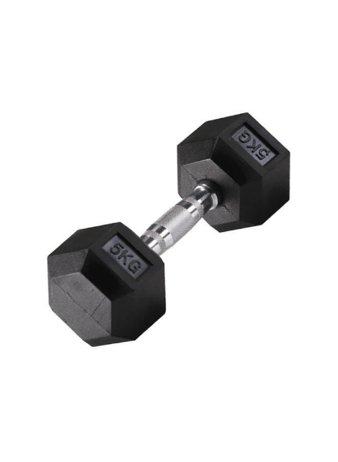 BODY SCULPTURE - Rubber Hex Dumbbell 5kg - Image 1