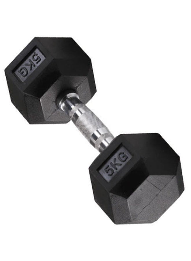 BODY SCULPTURE - Rubber Hex Dumbbell 5kg - Image 1