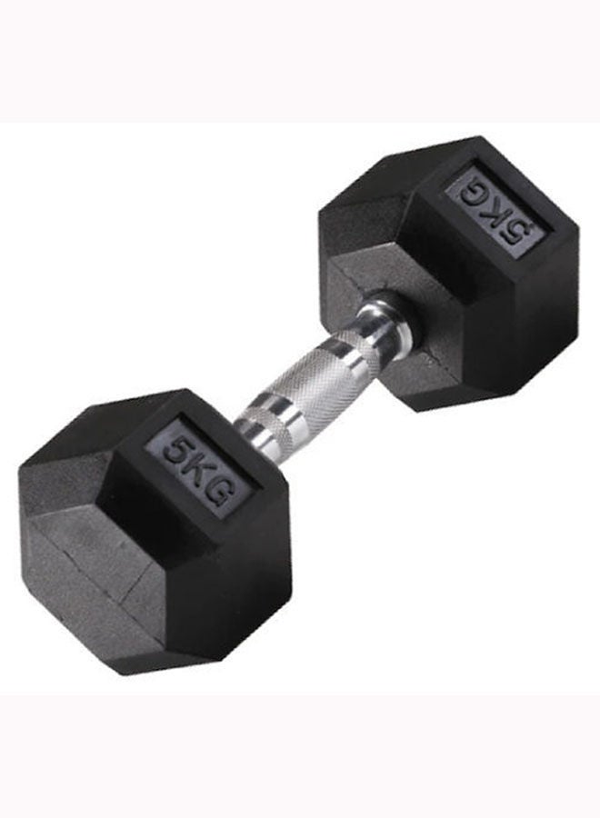 BODY SCULPTURE - Rubber Hex Dumbbell 5kg - Image 1