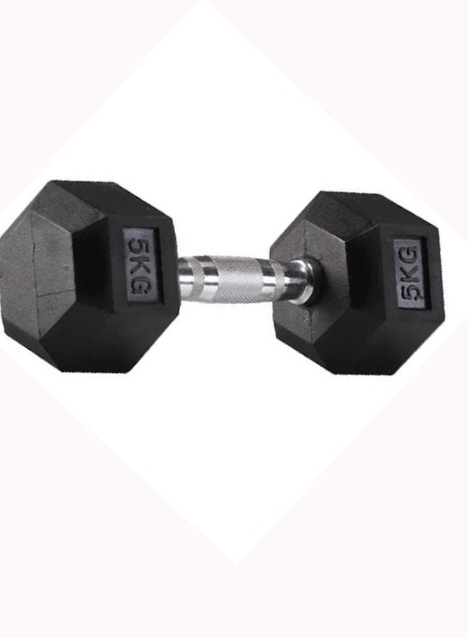 BODY SCULPTURE - Rubber Hex Dumbbell 5kg - Image 1