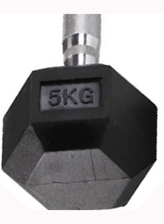 BODY SCULPTURE - Rubber Hex Dumbbell 5kg - Image 1