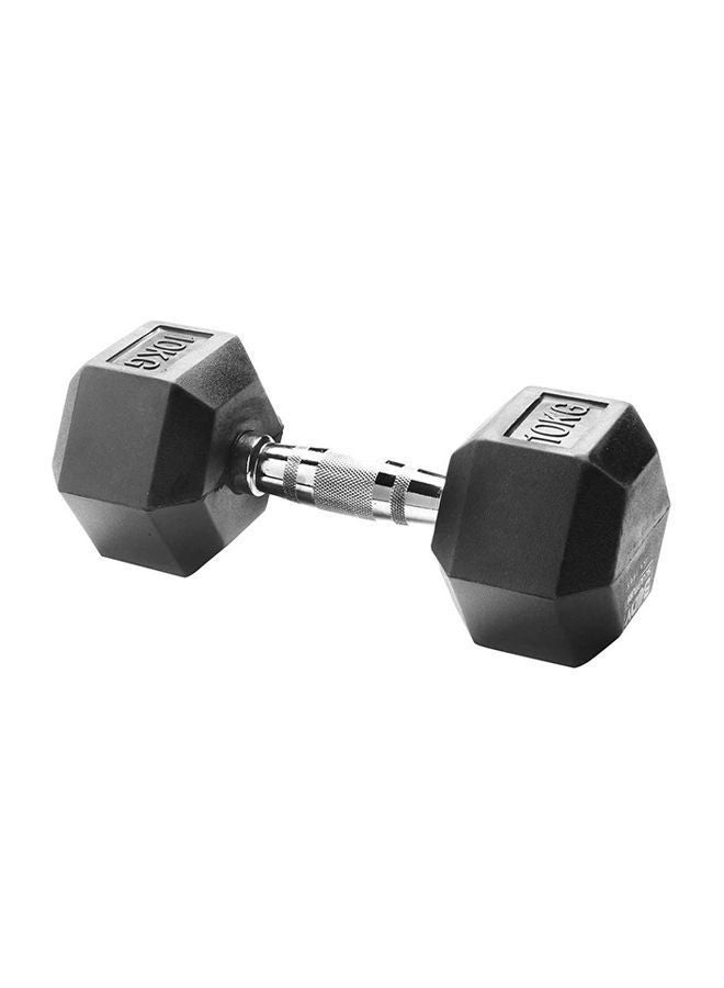 BODY SCULPTURE - Hex Rubber Dumbbell - (1 Pair) 10kg - Image 1