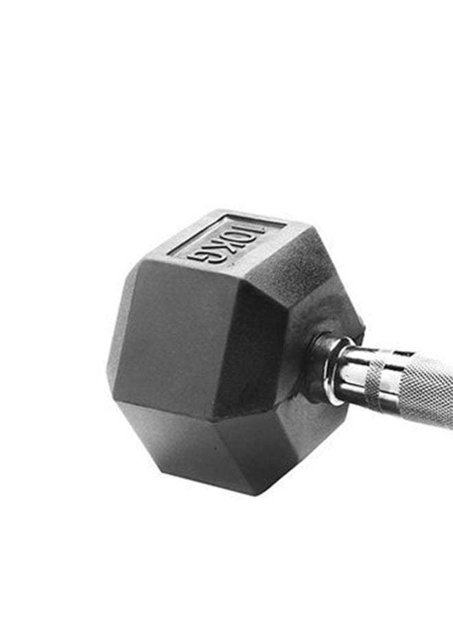 BODY SCULPTURE - Hex Rubber Dumbbell - (1 Pair) 10kg - Image 1