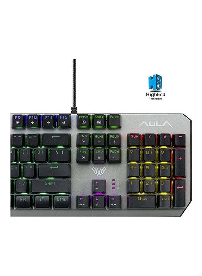 AULA F2066-II Wind Mechanical Gaming Keyboard - Blue Switches - Arabic & English Keys - Image 2