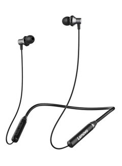 Lenovo HE05 Wireless BT5.0 Sports Sweatproof Neckband Magnetic Earbuds With Mic Black  - Image 1