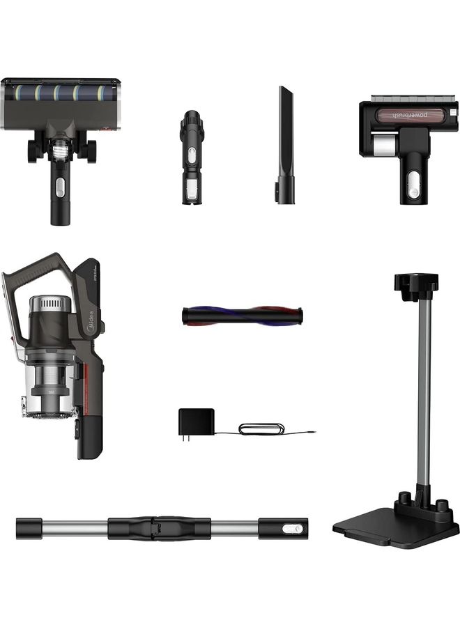 Midea - Cordless Stick Vacuum Cleaner With Powerful BLDC Motor For High Suction Power 70 Minutes Run Time Light Weight One Button Flexible Bend Motorized Brush For Hard Floor And Carpets 450 W P7FLEX Black - Image 1