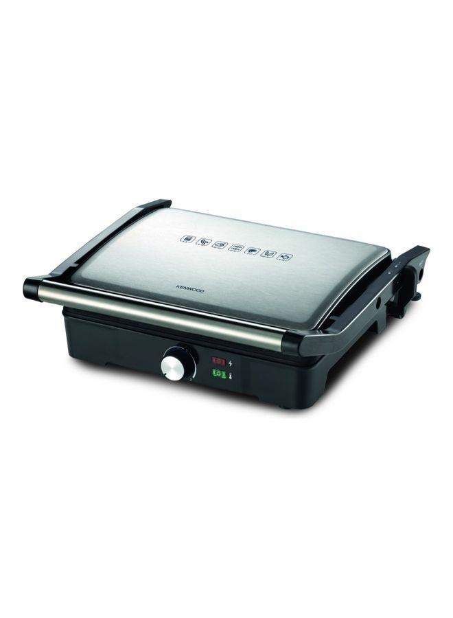 Health Grill, 3 Adjustable Grill Positions, 2000 W HGM31.000SI Silver - v1672995335/N53374245A_2