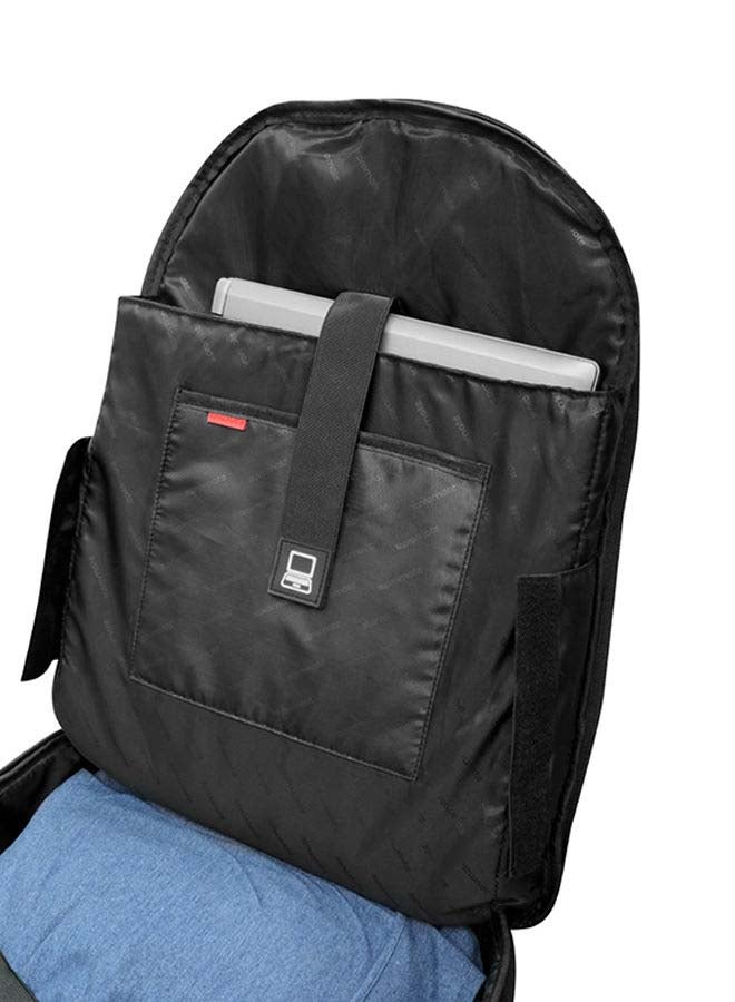 PROMATE - Trolley Laptop Bag, 2-In-1 Portable Rolling Laptop Backpack with Adjustable Straps, Secure Storage Compartment and Water-Resistant for Travel, Luggage, Laptop Up To 15.6 Inch, Rover-TR Black Black - Image 1