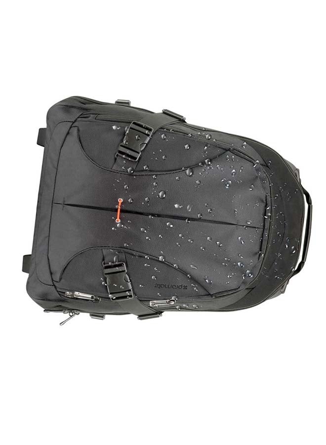 PROMATE - Trolley Laptop Bag, 2-In-1 Portable Rolling Laptop Backpack with Adjustable Straps, Secure Storage Compartment and Water-Resistant for Travel, Luggage, Laptop Up To 15.6 Inch, Rover-TR Black Black - Image 1