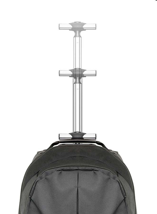 PROMATE - Trolley Laptop Bag, 2-In-1 Portable Rolling Laptop Backpack with Adjustable Straps, Secure Storage Compartment and Water-Resistant for Travel, Luggage, Laptop Up To 15.6 Inch, Rover-TR Black Black - Image 1