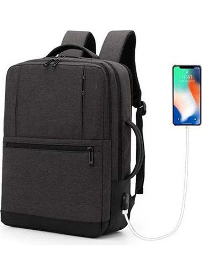 MEINAILI Business Waterproof Laptop Backpack - Usb Outport - Black  - Image 1