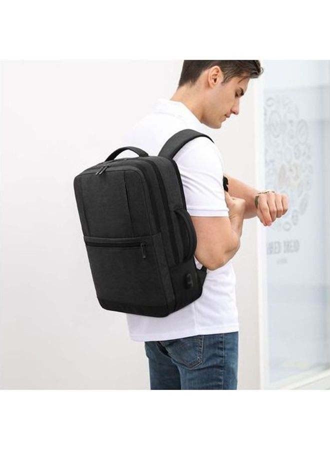 MEINAILI Business Waterproof Laptop Backpack - Usb Outport - Black  - Image 2