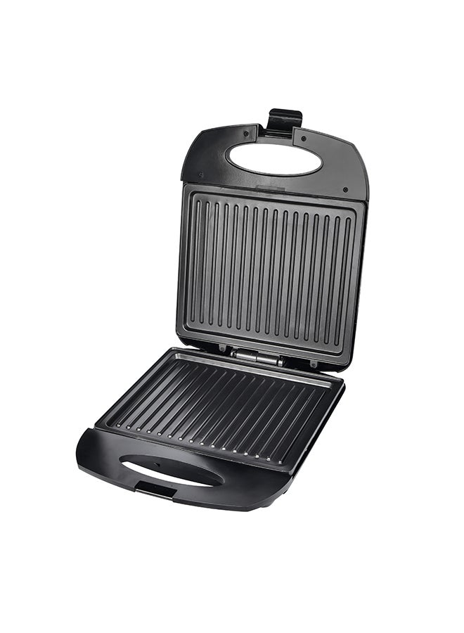 DAEWOO - 4 Slice Sandwich Maker Fixed With Grill Plate 1400 W DSM8110 Black/Silver - Image 1