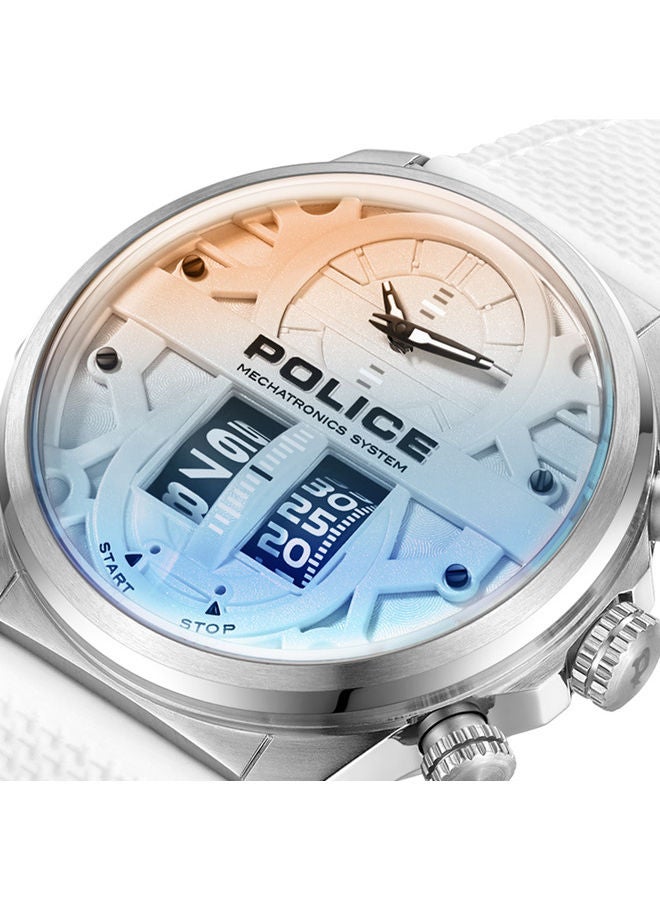 POLICE Men's Analog Round Shape Silicone Wrist Watch PEWJM0006506 - 44 Mm  - Image 3