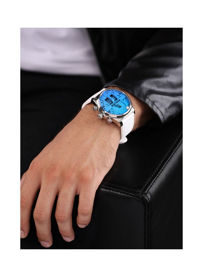 POLICE Men's Analog Round Shape Silicone Wrist Watch PEWJM0006506 - 44 Mm  - Image 5