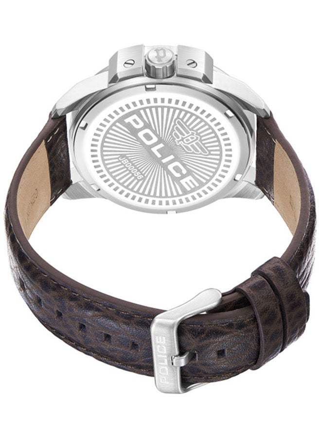 POLICE Men's Analog Round Shape Leather Wrist Watch PEWJB0005601 - 46 Mm  - Image 4