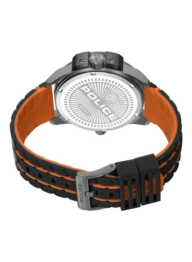 بوليس ساعة مسطرة بحزام سيليكون أسود مقاومة للماء 46 ملم - Image 4