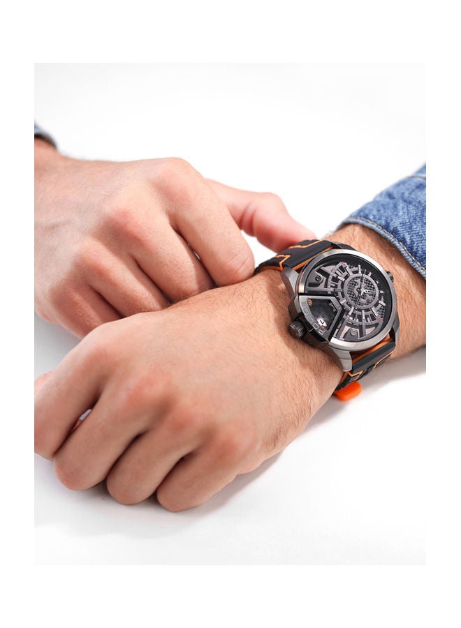 بوليس ساعة مسطرة بحزام سيليكون أسود مقاومة للماء 46 ملم - Image 5