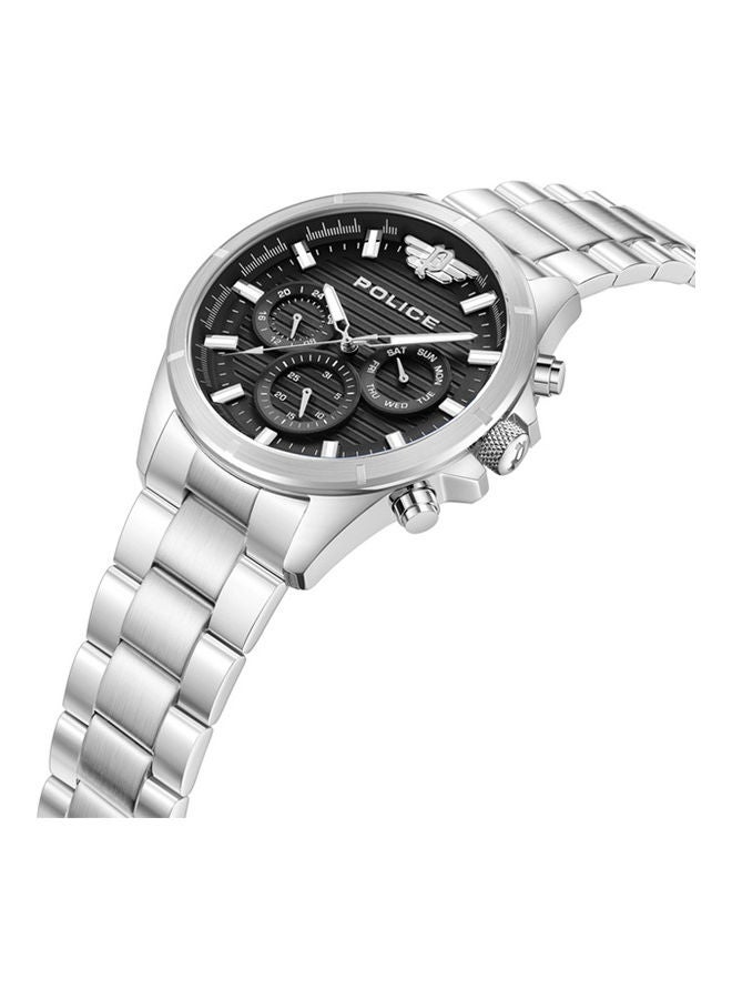 POLICE - Men's Analog Round Shape Stainless Steel Wrist Watch PEWJK2227806 - 45 Mm - Image 1