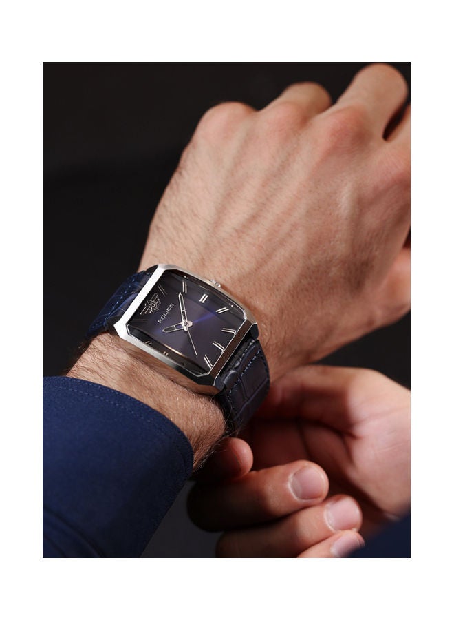 بوليس ساعة يد جلدية انالوج مربعة الشكل PEWJA0006001 - 39 ملم - Image 5