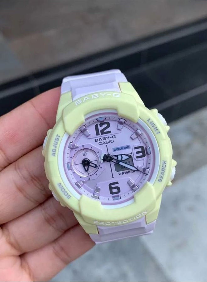 كاسيو ساعة يد رقمية بعقارب وحركة كوارتز ونمط عصري طراز BGA-230PC-9B للبنات - Image 2