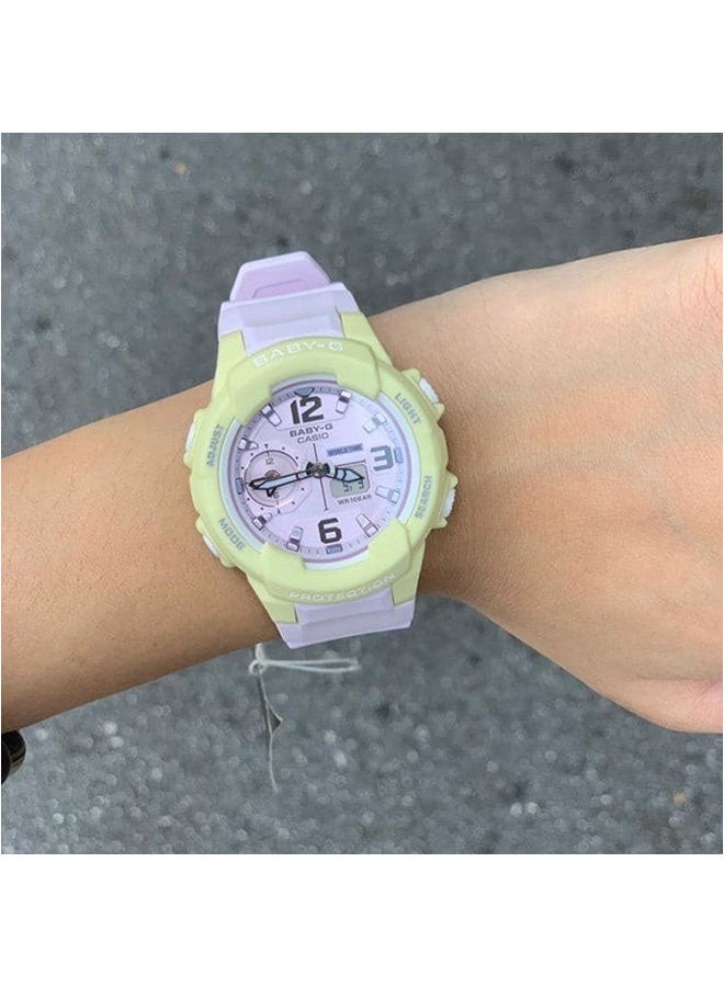 كاسيو ساعة يد رقمية بعقارب وحركة كوارتز ونمط عصري طراز BGA-230PC-9B للبنات - Image 3