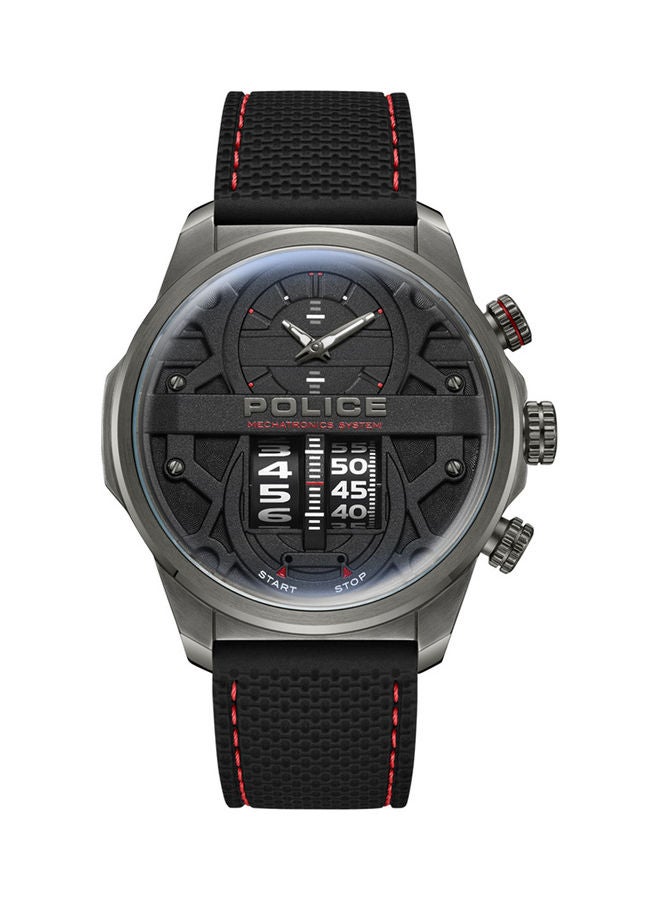 بوليس ساعة يد انالوج دائرية الشكل من السيليكون PEWJM0006505 - 44 ملم - Image 1