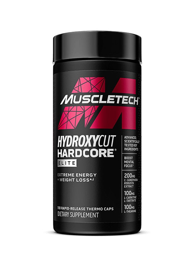 MuscleTech - Hydroxycut Hardcore Elite Dietary Supplement - Unflavored - 110 Capsules - Image 1