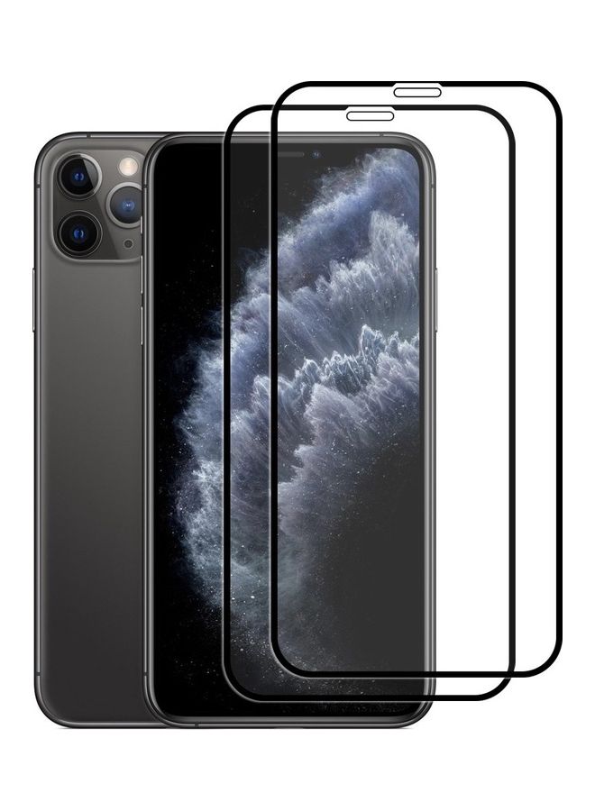 MARGOUN 2-Pack for iPhone 11 Pro Screen Protector Ceramic Film Anti Scratch Shatterproof Glass 12D Edge to Edge Full Coverage Clear/Black - Image 2
