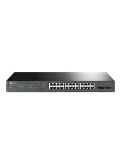 TP-LINK JetStream 28Port Gigabit Smart Switch with 24Port PoE+ Black  - Image 1