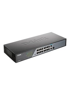 دي لينك 18-Port 10/100BASE-TX PoE Unmanaged Surveillance Switch Black  - Image 1
