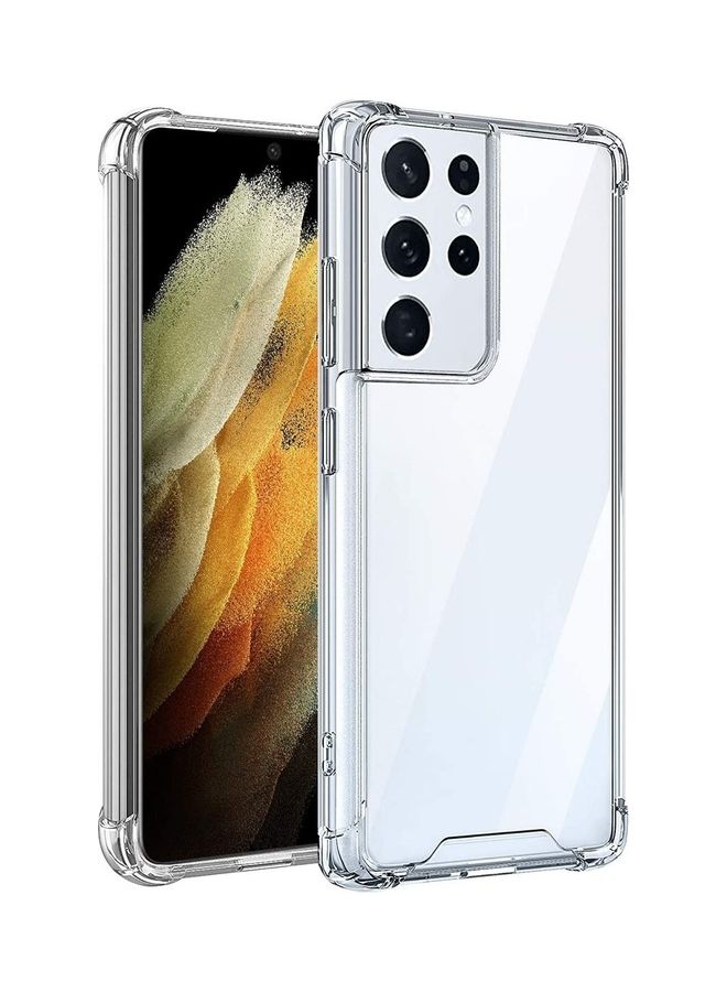 MARGOUN Samsung Galaxy S21 Ultra Case Clear Soft TPU PC Shock Absorption Airbag Bumper Corner Anti-Fall Flexible Transparent Back Cover 6.8 inch Clear - Image 1