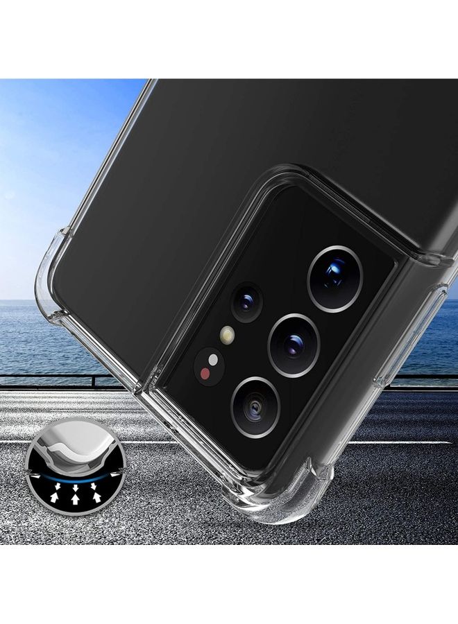 MARGOUN Samsung Galaxy S21 Ultra Case Clear Soft TPU PC Shock Absorption Airbag Bumper Corner Anti-Fall Flexible Transparent Back Cover 6.8 inch Clear - Image 2