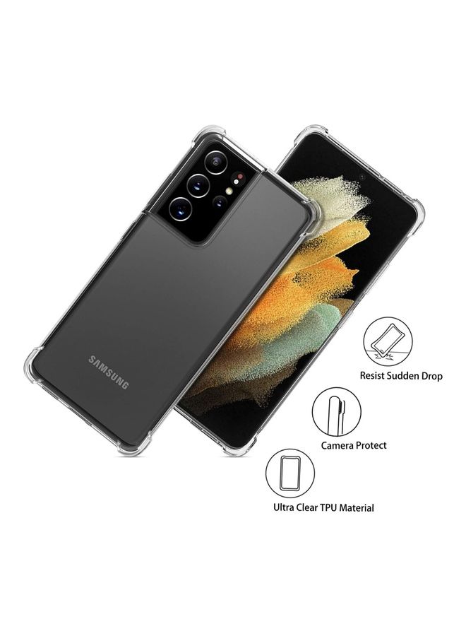 MARGOUN Samsung Galaxy S21 Ultra Case Clear Soft TPU PC Shock Absorption Airbag Bumper Corner Anti-Fall Flexible Transparent Back Cover 6.8 inch Clear - Image 3