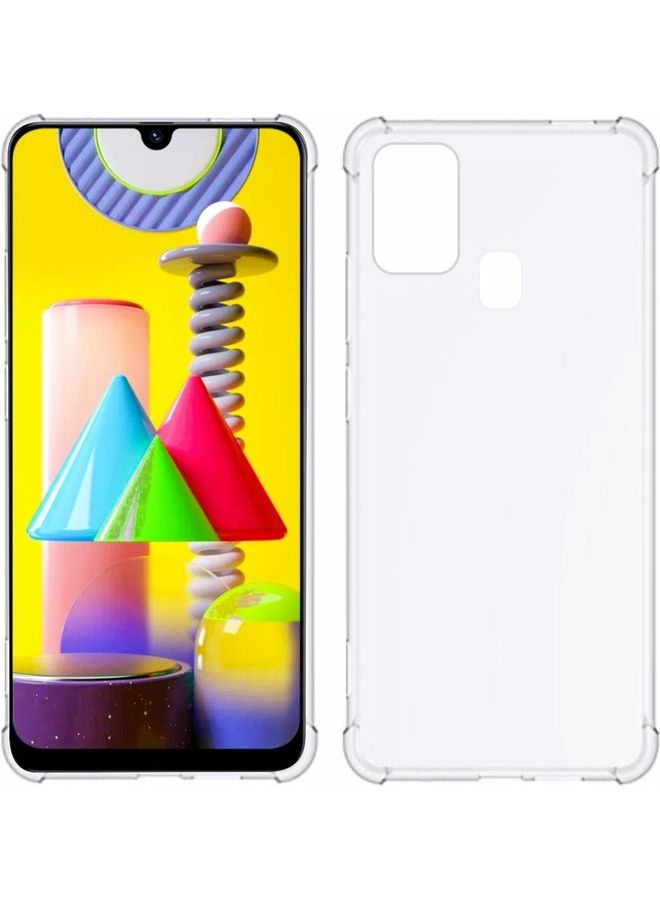 MARGOUN Samsung Galaxy M31 Case Clear Soft TPU PC Shock Absorption Airbag Bumper Corner Anti-Fall Flexible Transparent Back Cover 6.4 inch Clear - Image 4