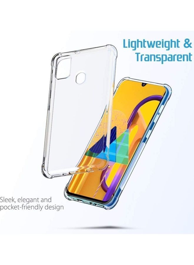 MARGOUN Samsung Galaxy M31 Case Clear Soft TPU PC Shock Absorption Airbag Bumper Corner Anti-Fall Flexible Transparent Back Cover 6.4 inch Clear - Image 5