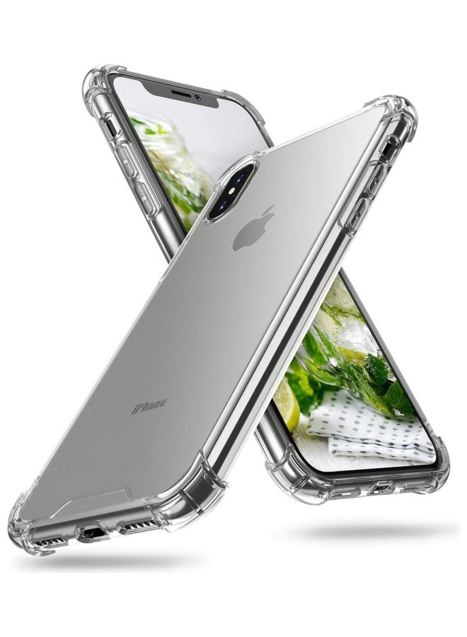 MARGOUN iPhone XS Max Case Clear Soft TPU PC Shock Absorption Airbag Bumper Corner Anti-Fall Flexible Transparent Back Cover 6.5 inch Clear - Image 3