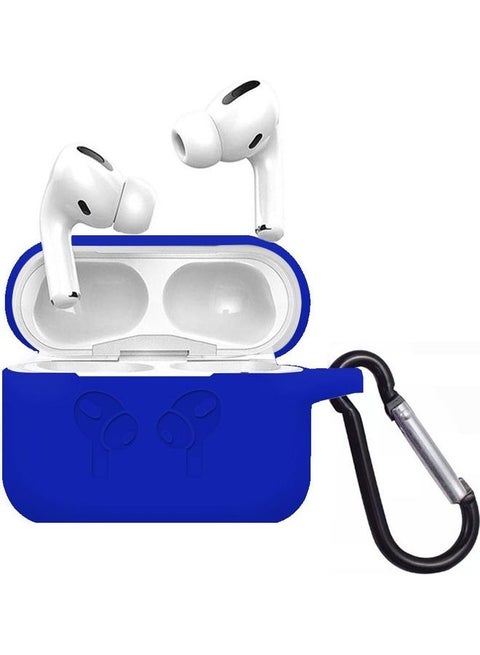 AirPods Pro 2 Case Soft Silicone Cover Shockproof Skin with Keychain Carabiner Compatible with Apple AirPods Pro 2nd Generation 2022 Case Blue