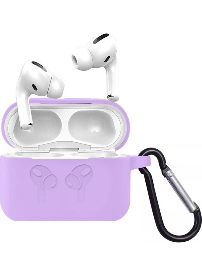 MARGOUN AirPods Pro 2 Case Soft Silicone Cover Shockproof Skin with Keychain Carabiner Compatible with Apple AirPods Pro 2nd Generation 2022 Case Purple - Image 1