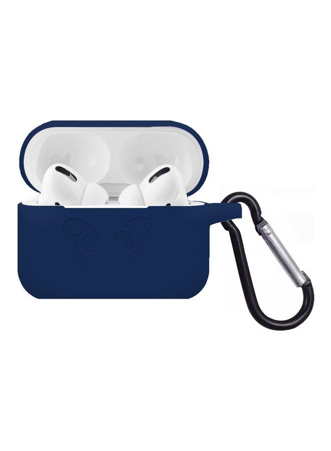 MARGOUN - AirPods Pro 2 Case Soft Silicone Cover Shockproof Skin with Keychain Carabiner Compatible with Apple AirPods Pro 2nd Generation 2022 Case Dark Blue - Image 1