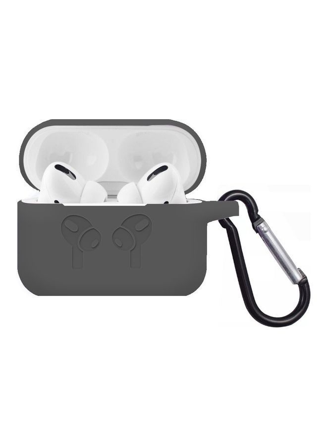 MARGOUN - AirPods Pro 2 Case Soft Silicone Cover Shockproof Skin with Keychain Carabiner Compatible with Apple AirPods Pro 2nd Generation 2022 Case Grey - Image 1