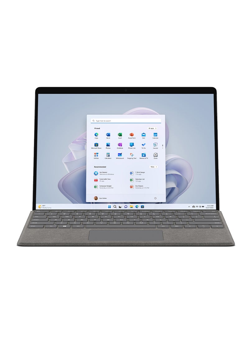 Microsoft - Surface Pro 9 With 13-Inch 2880 x 1920 (267 PPI) PixelSense Display, 5G Enabled, Intel Core i5-1235U Processor / 8GB RAM / 256GB SSD / Intel Integrated Graphics / Windows 11 Home / Platinum - Image 1