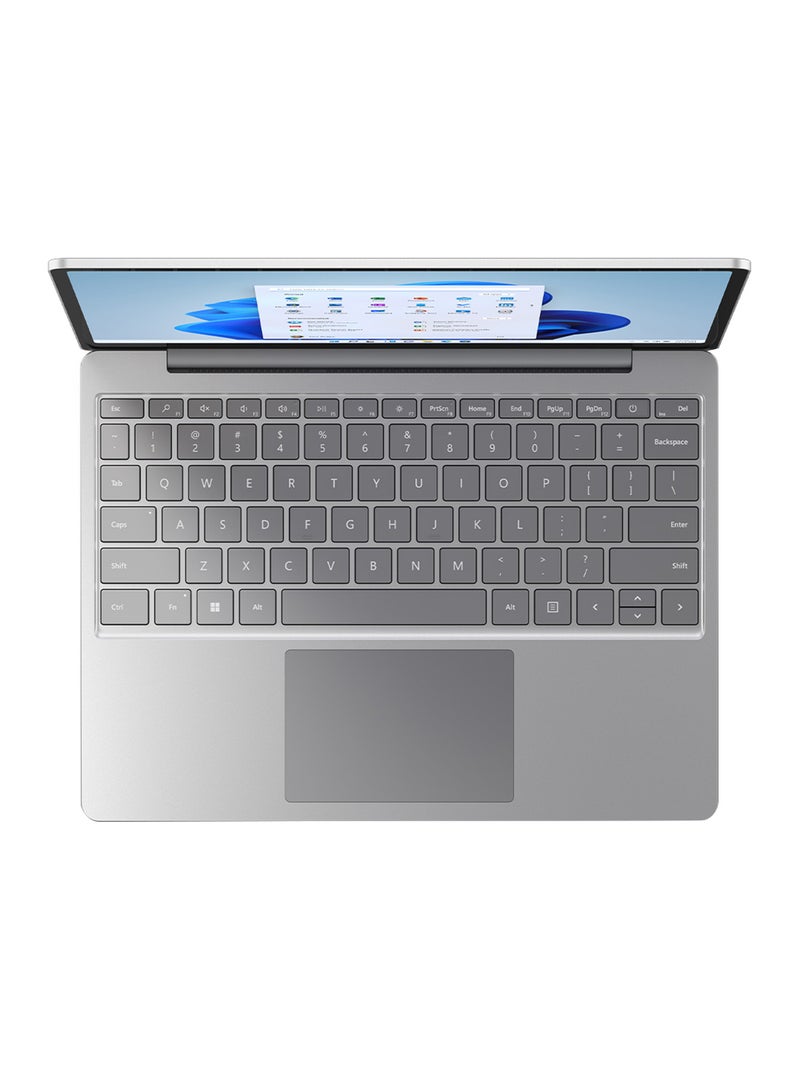 Surface Laptop Go 2 With 12.4-Inch Pixel Sense Display, Intel Core i5-1135G7 Processor/8GB RAM/256GB SSD/Intel Iris Xe Graphics/Windows 11 Home/ Arabic Platinum