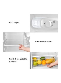 Midea 120L Gross/ 85L Net Capacity Single Door Refrigerator With Separate Chiller Compartment, 2L Bottle Holder, Adjustable Legs, 5 Year Compressor Warranty, Mini Fridge For Kitchen Bedroom Office And Bar MDRD133FGE50 Titanium  - Image 2