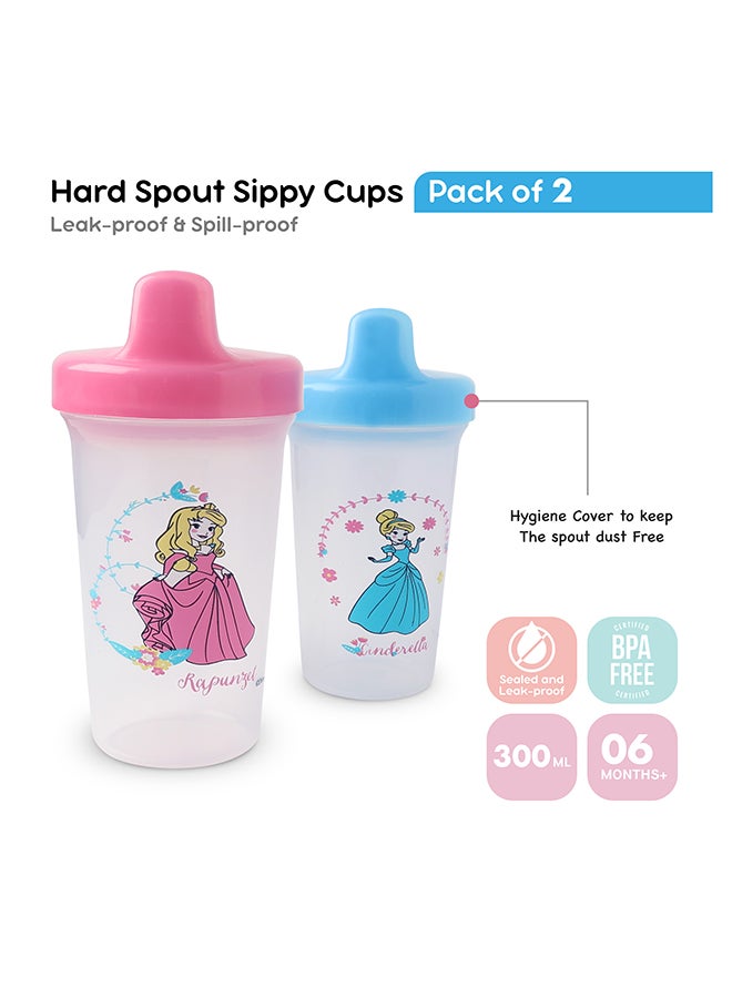 ديزني برنسيس طقم أكواب شرب بطبعة أميرات ديزني مكون من قطعتين، 300 مل - Image 2