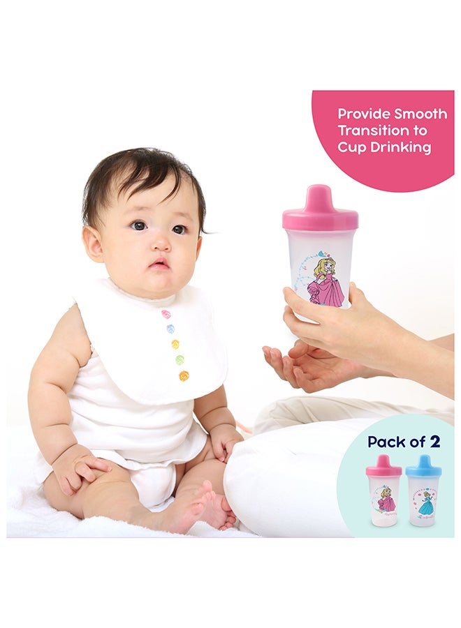 ديزني برنسيس طقم أكواب شرب بطبعة أميرات ديزني مكون من قطعتين، 300 مل - Image 4