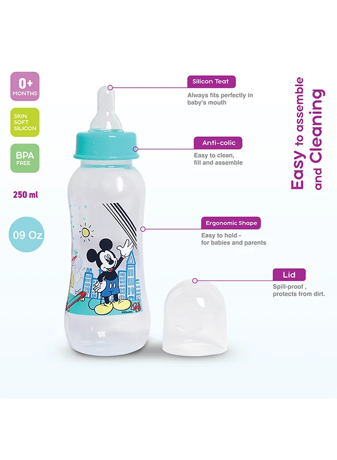 Disney Mickey Mouse Feeding Bottle - 9 oz (250 mL), 3+ months