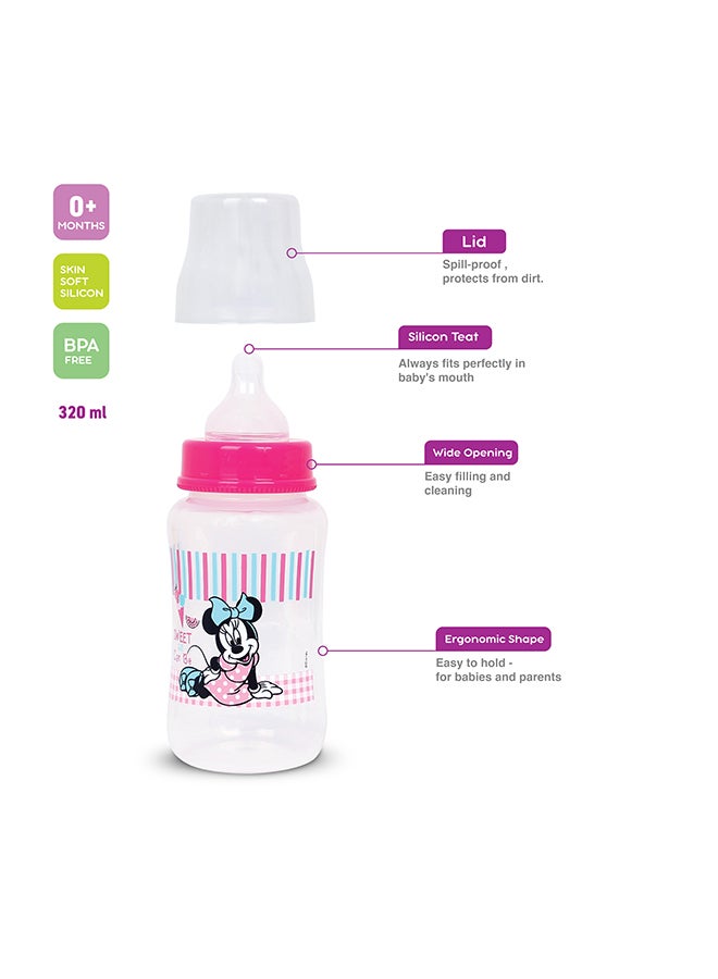 Disney Minnie Mouse Wide Neck Feeding Bottle 320 ml  - Image 2
