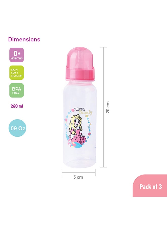 Disney Pack of 3 Princess Feeding Bottle  - Image 4