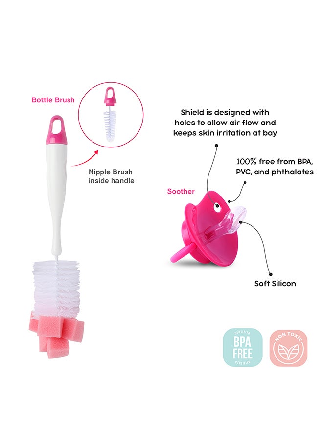 ديزني حزمة من ٤ زجاجات الرضاعة بطبعات ميني ماوس ومجموعة إكسسوارات - Image 3